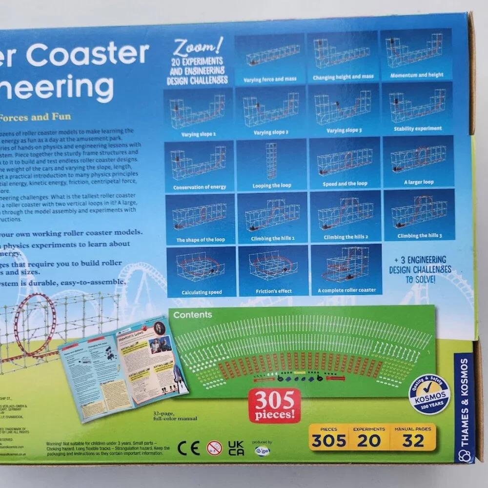 New Thames & Kosmos Roller Coaster Engineering STEM Kit Toy Set Physics Forces M